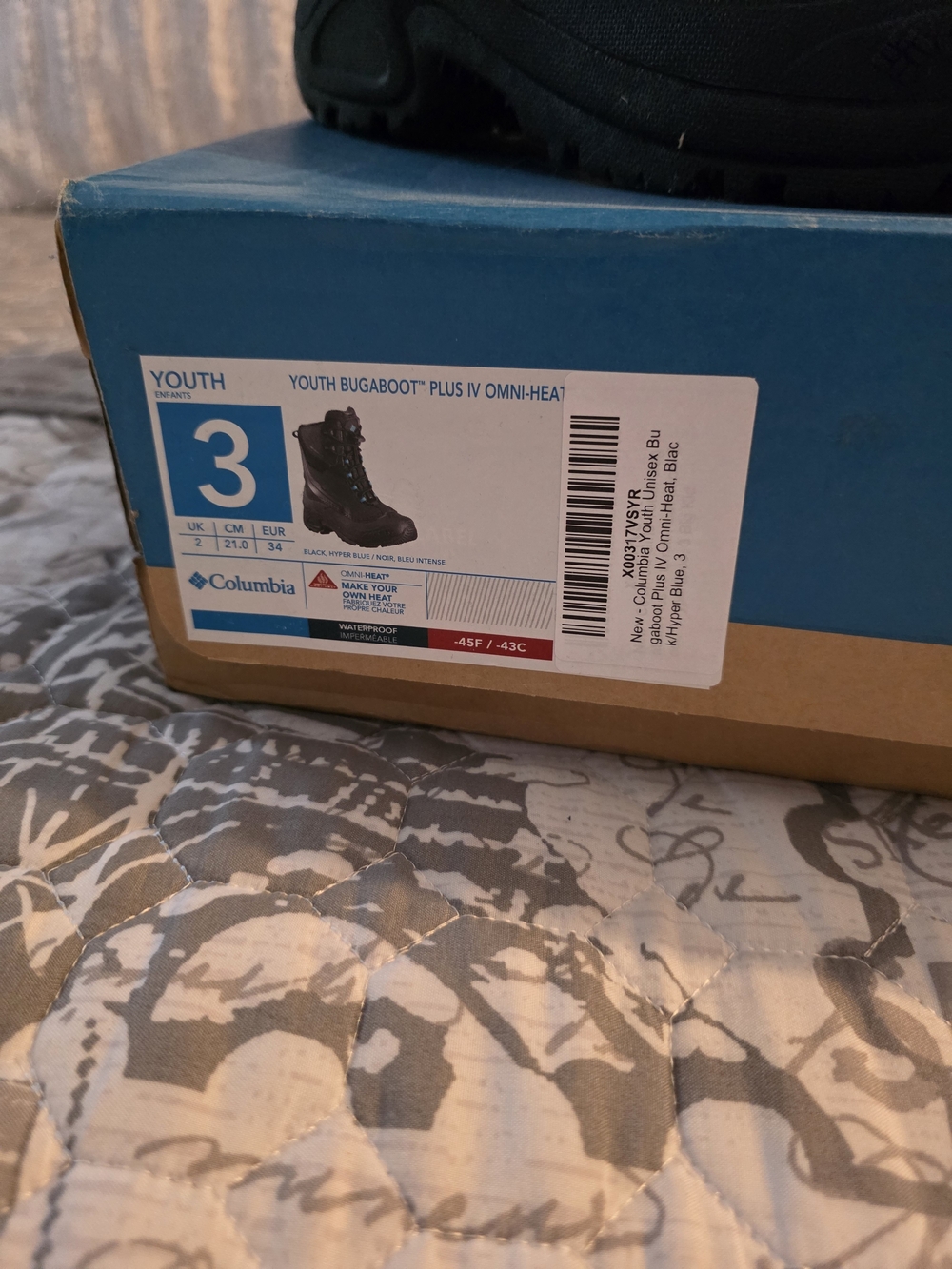 Columbia Kids' Black Omni-Heat Winter Boots - Picture 5 of 7